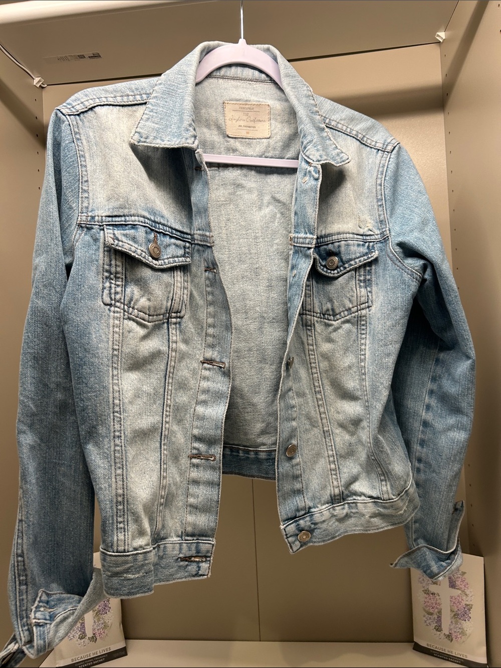 Amazingly soft & faded denim trucker jacket